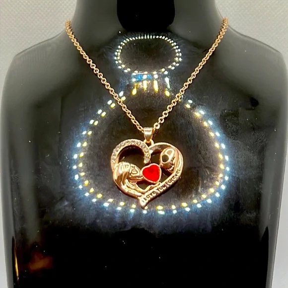 NIB Disney Nightmare Before Christmas Jack&Sally “Love You Forever” Pendant - Picture 2 of 4